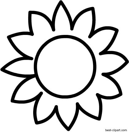 Flower Clip Art, Fall Clip Art, Sunflower Clipart, Abc Printables, Free Falling, Silhouette Ideas, Clipart Black And White, Spring Activities, Flower Clipart