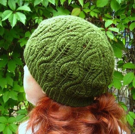 Leaf Hat, Fall Knitting Patterns, Fall Knitting, Knitted Wit, How To Start Knitting, Hat Knitting Patterns, Beautiful Knitting, Free Knitting Pattern, Knitted Hat