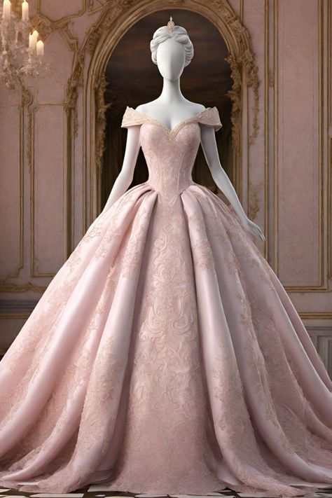 Ball Gown Princess Dress, Pink Royalty Aesthetic Dress, Pretty Pink Dresses Princesses, Old Royal Dresses Princesses, Pink Ballgown Princesses Fairytale, Royalty Ball Gowns, Royal Ball Dresses Princesses, Royal Dresses Princesses Gowns, Royal Ball Gowns Princesses