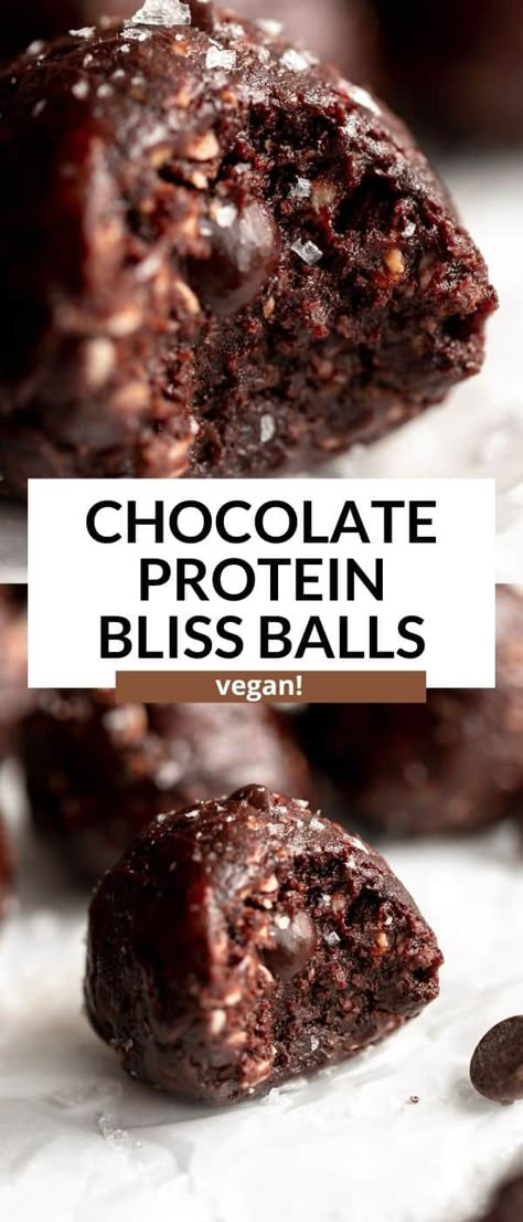 Chocolate Protein Balls, Protein Balls Healthy, Protein Balls Recipes, Energy Bites Recipes, Energy Ball Recipe, Healthy Protein Snacks, Bites Recipes, Protein Treats, Protein Powder Recipes