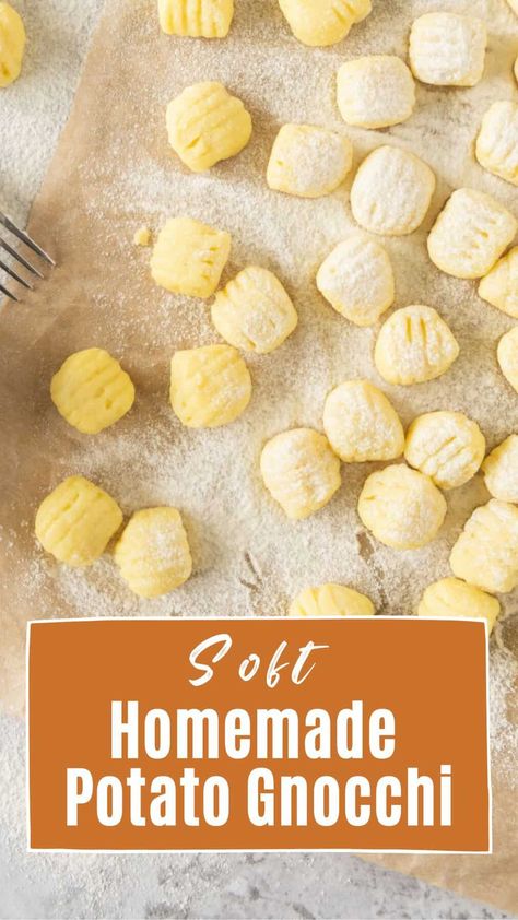 Homemade Potato Garlic Gnocchi, Potato Gnocchi Recipes, Homemade Potato Gnocchi, Gnocchi Recipes Easy, Gnocchi Recipes Homemade, Paleo Gluten Free Recipes, Instant Potatoes, Cherry Tomato Sauce, Fresh Potato