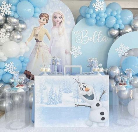 Frozen Party Decorations Backdrops, Frozen Backdrop Ideas, Frozen Theme Backdrop, Elsa Backdrop, Frozen Party Centerpieces, Frozen Party Backdrop, Frozen Backdrop, Frozen 3rd Birthday, Frozen Birthday Party Cake