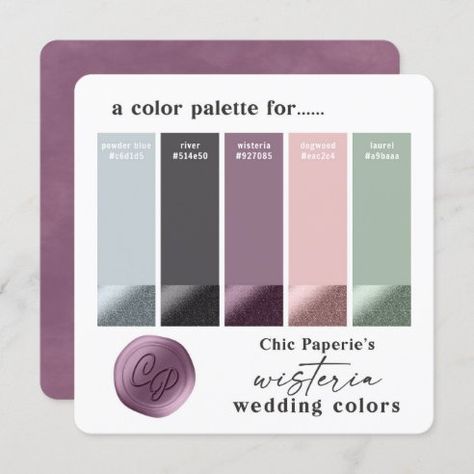 Wisteria Wedding Colors, Pink Spring Wedding, Summer Wedding Color Palette, Mauve Wedding Colors, Wisteria Wedding, Wedding Color Palette Summer, Spring Wedding Color Palette, Blush Color Palette, Wedding Color Combos