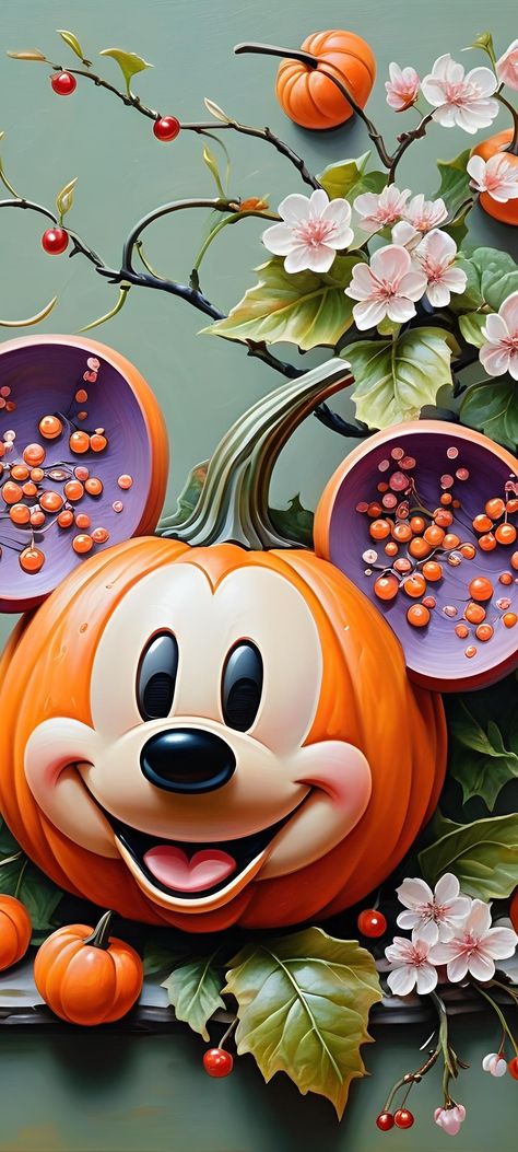 Mickey Thanksgiving Wallpaper, Thanksgiving Mickey Mouse Wallpaper, Mickey Pumpkin Wallpaper, Fall Mickey Mouse, Cute Fall Pictures, Halloween Themed Movies, Disney Phone Backgrounds, Mickey Halloween Party, Disney Clipart