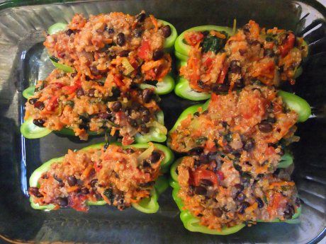 quinoa stuffed cubanelle peppers Stuffed Cubanelle Peppers, Recipe For Stuffed Peppers, Bell Peppers Stuffed, Cubanelle Pepper, Monday Dinner, Beans And Cheese, Carrot Slaw, Fruit Dips Recipes, Meatless Main Dishes