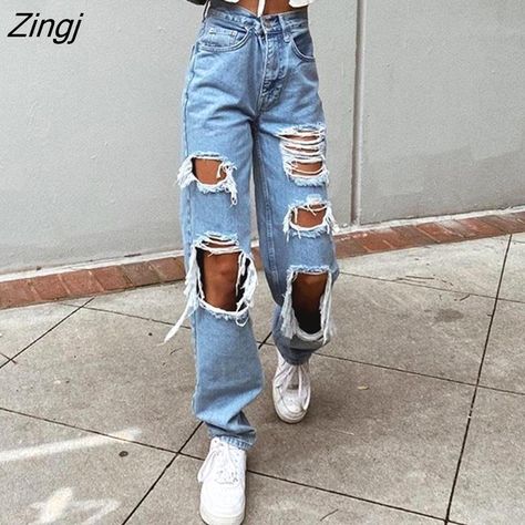 Cute outfits ripped jeans