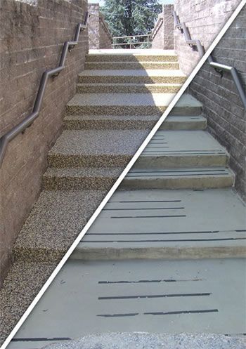 Resurfacing Concrete, Old Concrete, Stone Floor, Concrete Stairs, Concrete Driveways, Concrete Steps, Door Steps, Concrete Porch, Pebble Stone