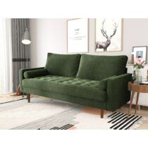 Everly Quinn 70'Velvet Square Arm Modern Style Sofa | Wayfair Mid Century Modern Couch, Square Arm Sofa, Corner Sofa Set, Bantal Sofa, Modern Couch, Upholstered Fabric, Loveseat Sofa, Best Sofa, Velvet Sofa