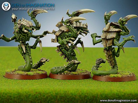 Green Tyranids Warhammer 40k Tyranids, Mean Green, Painting Services, Mini Games, Miniature Painting, Warhammer 40k, Garden Sculpture, Science Fiction, Planter Pots