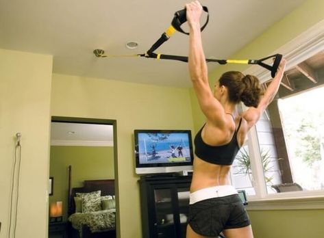 TRX Suspension Traner - How to capture and install TRX Straps? Trx Home Gym, Trx Band, Trx Straps, Trx Suspension Trainer, Trx Suspension Training, Trx Suspension, Trx Training, Suspension Trainer, Gym Setup