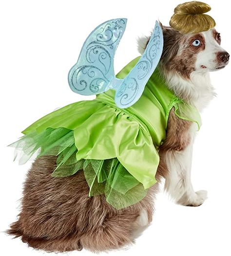 Amazon.com: Rubie's Disney Peter Pan Tinkerbell Pet Costume, X-Large : Pet Supplies Disney Dog Costume, Pet Costumes For Dogs, Peter Pan Tinkerbell, Peter Pan Costumes, Tinkerbell Costume, Company Halloween, Tinker Bell Costume, Peter Pan And Tinkerbell, Pet Halloween Costumes