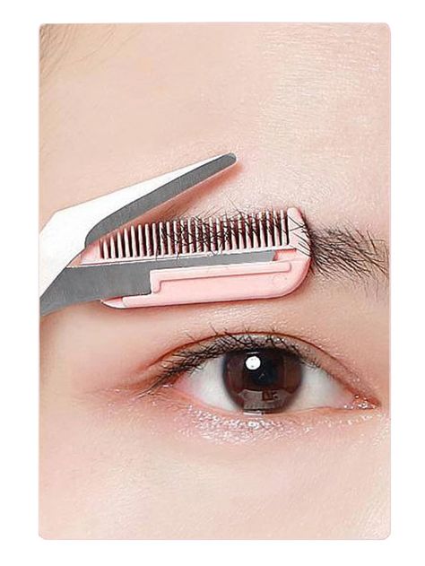 Pink Eyebrow Scissors With CombI discovered amazing products on SHEIN.com, come check them out! Eyebrow Scissors, Curved Eyebrows, Face Hair Removal, Eyebrow Tools, Eyebrow Razor, Casual Makeup, Lash Tools, Eyebrow Trimmer, Perfect Brows