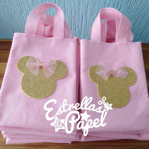 dulceros minnie gold para fiesta infantil Party Box, Party In A Box, Minnie Mouse, Reusable Tote Bags, Baby Shower, Tote Bag