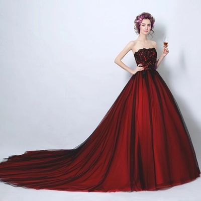 Beaded Formal Dress, Tail Dress, Prom Dresses 2017, Banquet Dresses, Red Wedding Dresses, Burgundy Prom Dress, Red Evening Dress, Long Prom Dresses, Prom Dresses Online