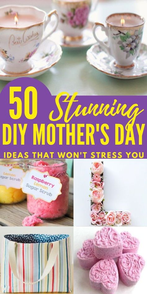 These Mother’s Day DIY gifts will be a hit and show Mom just how special she is to you! Spectacular DIY projects that even a novice DIY'r can assemble and make the most special gifts for your mom Meaningful Mothers Day Gifts, Mother's Day Ideas, Cheap Mothers Day Gifts, Gift Hacks, Diy Mother's Day, Mothers Day Gift Ideas, Best Mothers Day Gifts, Diy Mothers Day Gifts, Mothers Day Gifts