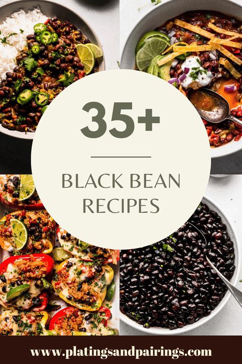 35+ Recipes that Use Black Beans Dry Black Bean Recipes, Healthy Black Bean Recipes, Chardonnay Food Pairing, Vegan Black Bean Recipes, Vegan Black Bean Burgers, Beans Recipe Healthy, Beans Recipe Crockpot, Migas Recipe, Vegan Black Bean Burger