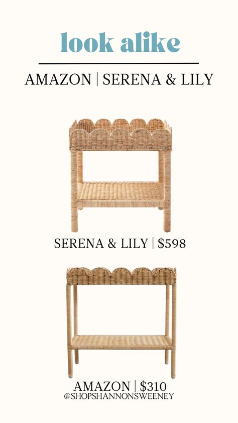 Scallop Rattan Side Table curated on LTK Scallop Side Table, Scallop Table, Rattan Side Table, Wicker Table, Serena And Lily, Serena & Lily, Round Side Table, Home Sweet Home, Side Table