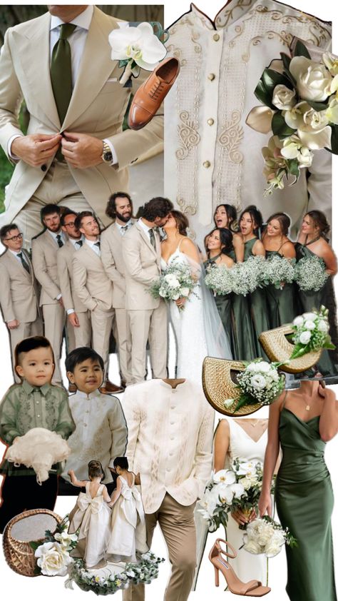 Green Wedding Entourage, Wedding Entourage, Sage Green Bridesmaid Dress, Sage Green Wedding, Green Bridesmaid, Green Bridesmaid Dresses, Bridesmaids And Groomsmen, Green Wedding, Future Wedding