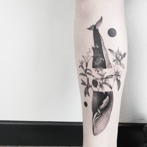 Matteo Nangeroni on Instagram: “•Untitled• From my sketchbook for my ❤ @thewhitewhaletattoosociety  @delight_tattoo_needles  @_tattoolicious_” Delight Tattoo, Whale Tattoo, Tattoos Sleeve, Skin Paint, Women Tattoos, Whale Tattoos, Planet Tattoos, Awesome Tattoos, Calf Tattoo