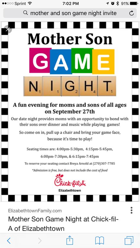 Mother Son Dance Fundraiser, Pto Mother Son Event, Mom And Son School Event, Mother Son Game Night Ideas, April Fundraising Ideas, Mother Son Event Ideas, Mother Son Night Ideas For School, Parents Night Out Fundraiser, Mother Son Event Ideas School