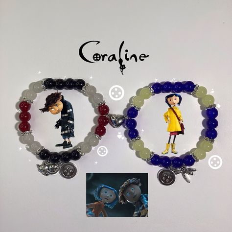 Making more bracelets for the Fall season 🍂🍂 Clay Bracelets Coming Tmrr ✨ #bracelets #beadedbracelets #thecorpsebride #coraline #matchingbracelets #couplesbracelets #bbymar #foryoupage #post #postoftheday #braceletsoftheday #braceletlover #handmade #handmadejewelry Coraline Clay Bead Bracelet, Dhmis Bracelet, Coraline Bracelet, Coraline And Wybie, Clay Bracelets, Autumn Bracelet, Bracelets Patterns, Bead Charms Diy, Clay Bracelet