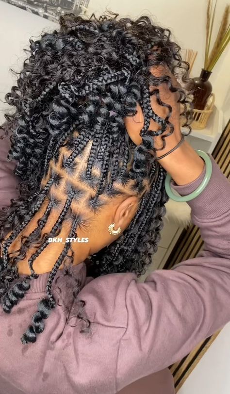 Short Braided Hairstyle Women, Braids Shoulder Length Hair, Short Big Braids, Knotless Parting, Cute Hairstyles For Natural Hair, Angel Braids, Short Braid Hairstyles, Short Braid, Bob Braids Hairstyles