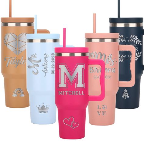 PRICES MAY VARY. ✅ CUSTOM GIFTS FOR TUMBLER: Click 'CustTomize Now' to add text or name on your personalized tumbler for women. You deserve to get this 40oz engraved name personalized tumblers with lids and straws. ✅ PERSONALIZED GIFT: Custom tumbler Personalized travel mug cups can add meaningful text as a unique gift for your family, friend and workmate on Birthday, Mother's Day, Father's Day, Christmas, Valentine's Day, Halloween, Anniversary. ✅ REFILL LESS: 40oz personalized tumbler with han Tumbler Cups With Names, Halloween Anniversary, Personalized Gifts For Women, Personalized Travel Mugs, Engraved Tumblers, Funny Cups, Mohawk Braid, Yeti Tumbler, Custom Tumbler Cups