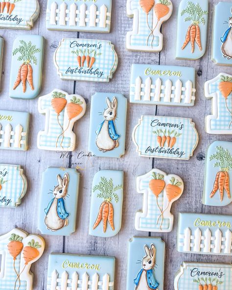 For so many years I haven’t had Peter Rabbit themed cookies, and received 2 orders for the same week. 🐰🥕 . . . . . . . #mycookiespace #lacookies #labaker #lasweets #ladesserts #latreats #lapartyfavor #losangelescookies #losangelescustomcookies #customcookieslosangeles #losangelespartyfavors #partyfavorslosangeles #decoratedcookieslosangeles #sugarcookieslosangeles #fyp #foryoupage #fypシ #fypage #foryourpage❤️ #fypage✨ #lacookier #lacookielady #losangelescookier #peterrabbit #peterrabbitparty ... Peter Rabbit Cookies Decorated, Peter Rabbit Sugar Cookies, Peter Rabbit Cookies, Rabbit Cookies, Peter Rabbit Birthday, Rabbit Birthday, Peter Rabbit Party, Themed Cookies, Cookie Tutorials