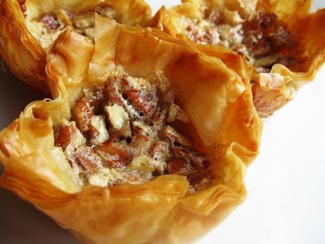 Puff Pastry Butter Tarts, Pecan Tart, Wine Walk, Phyllo Dough Recipes, Canadian Recipes, Phyllo Recipes, Mr L, Phyllo Pastry, Butter Tart