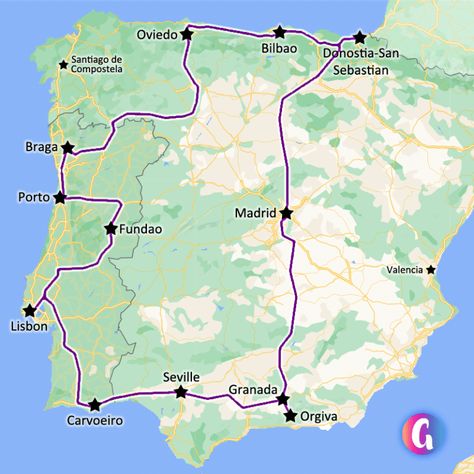 Our Epic Spain and Portugal Road Trip – Route, Itinerary & Tips - Global Gallivanting Travel Blog Spain Roadtrip, Plan A Trip To Portugal, Portugal Roadtrip, Spain And Portugal By Train, Spain Road Trip Map, Southern Spain Road Trip, Portugal Wine, Spain Road Trip, Portugal Vacation