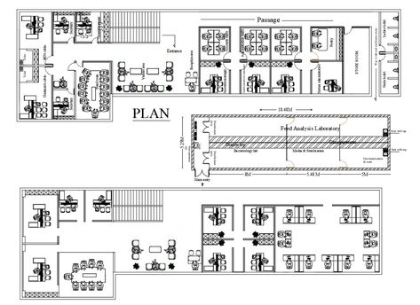 Laboratory Layout Drawing CAD Plan Lab Plan Architecture, Laboratory Design Architecture, Laboratory Floor Plan, Medical Laboratory Design, Warehouse Floor Plan, Floor Layout Plan, Laboratory Idea, Robotics Lab, Laboratory Building