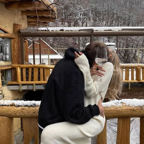 Snow Couple, Cabin Trip, Cabin Aesthetic, Snow Pictures, Snow Trip, Winter Cabin, Zakopane, The Love Club, Winter Love