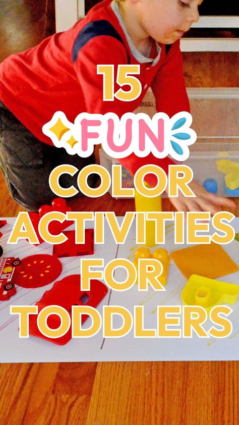 Color Day Activities For Preschool, Toddler Color Crafts, Color Small Group Activities, Color Teaching Activities Toddlers, Colour Sorting Activities Preschool, Color Theme Activities, Colour Recognition Activities Toddlers, Diy Color Matching Activities, Colour Matching Activities