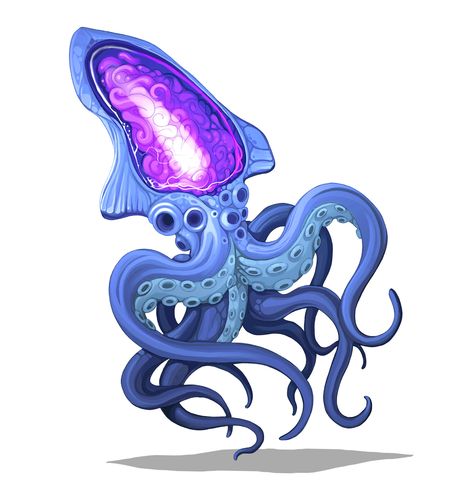 Squid Art, Octopus Monster, Creature Artwork, Cool Monsters, Creature Drawings, Dnd Art, Fantasy Creatures Art, Sea Creature, Mythical Creatures Art