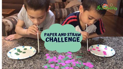 This is a fun indoor activity for kids. We have to transfer as many paper circles as we can into a plate using a straw.   Music is from the YouTube Audio Library and free to use. [YouTube Free Music: Operatic 3 by Vibe Mountain] Straw Challenge, Fun Indoor Activities, Indoor Activities For Kids, Indoor Fun, Activity For Kids, Indoor Activities, Hands On Activities, Music Is, Free Music