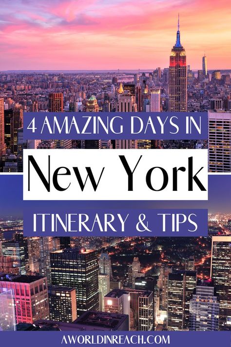 4 amazing days in New York with the Empire State Building and Central Park 4 Days In New York City, New York What To Do, 4 Days In Nyc, 4 Days In New York, Nyc Tips, What To Do In Nyc, New York City Itinerary, Weekend In New York City, Weekend In New York