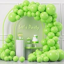 Green Balloon Garland, Green Balloons, Balloons Arch, Summer Party Themes, Orange Balloons, Balloon Ribbon, Dinosaur Theme Party, Garland Arch, Green Balloon