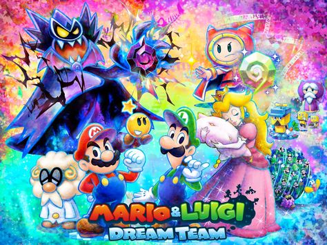 Love the art style for this game's packaging/print ads, with the blue outlines. Super slick.    Mario and Luigi: Dream Team - The Year of Luigi by ~Legend-tony980 on deviantART Mario And Luigi Dream Team, Mario And Luigi Games, Luigi Dream Team, Mario Y Luigi, Nintendo World, Video Game Posters, Therapy Games, Mario Luigi, Mario Games