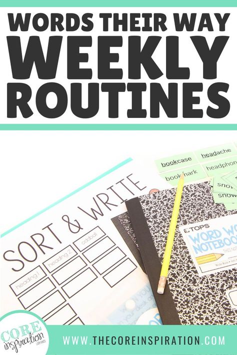 This post helped me set up a differentiated spelling routine in my 3rd grade classroom. It outlines how to use Words Their Way and gives detail about creating groups, a weekly schedule, homework options (guided and choice board) and tweaking the program to meet the unique needs of your classroom. Click through to read this detailed description of what one teacher does to integrate differentiated spelling into her literacy instruction using Words Their Way to reach all learners in the class. Words Their Way Activities, Classroom Organization Labels, Core Inspiration, Data Tracking Sheets, Words Their Way, Word Study Activities, Work Binder, Notebook Labels, Spine Labels