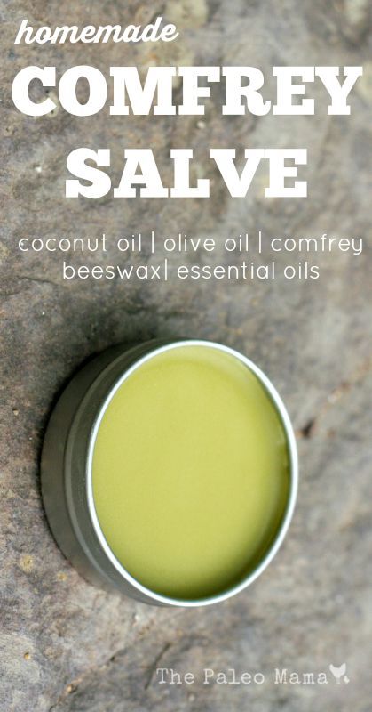 Comfrey, a medicinal herb for more than 200 years, can be applied externally in a homemade comfrey salve to help you naturally address skin issues. https://thepaleomama.com/2015/07/23/homemade-comfrey-salve/ Comfrey Salve, Salve Recipes, Herbal Salves, Medicinal Herb, Healing Salves, Herbal Recipes, Herbal Healing, Homemade Remedies, Healing Herbs