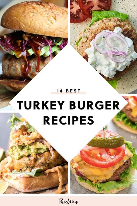 14 Turkey Burger Recipes You’ve Never Tried Before #purewow #cooking #healthy #recipe #easy #food #meat #dinner Turkey Burger Toppings Ideas, Turkey Burger Meals, Turkey Burger Toppings, Grilled Turkey Burgers Recipes, Turkey Burger Recipes Healthy, Healthy Cookbooks, Children Recipes, Delicious Entrees, Ground Turkey Burgers