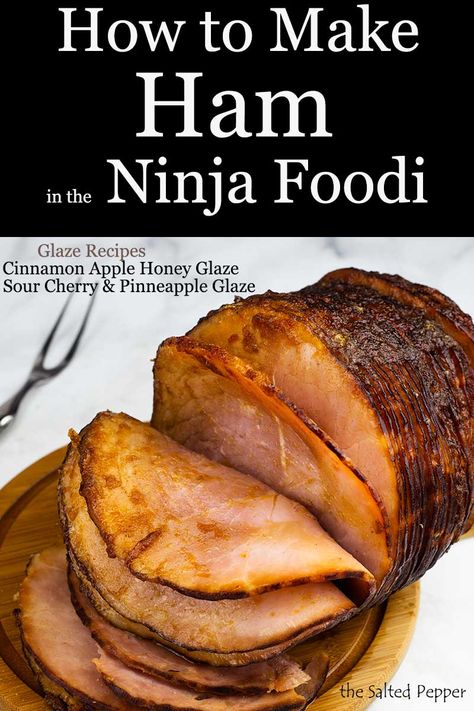 Don't guess about how to make a ham in the Ninja Foodi! Take a minute to read about the different styles of hams, which ones do better under pressure and check out these 3 amazing ham glazes. Pre Cooked Ham Recipes Ovens, Ninja Foodi Ham Recipe, Pre Cooked Ham In Oven, Ham Ninja Foodi, Ninja Foodi Ham, Ham In Pressure Cooker How To Cook, Ham In Ninja Foodi, Ham And Beans In Ninja Foodi, Ninja Foodi Recipes