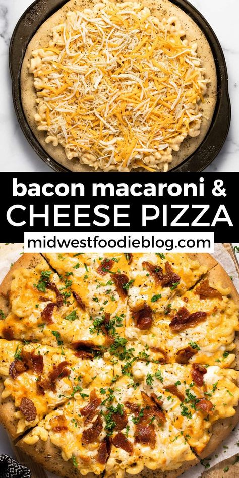 Pizza Mac And Cheese Recipes, Max And Cheese Pizza, Mac And Cheese Pizza Recipe, Mac And Cheese Sandwich, Mac N Cheese Pizza Recipe, Specialty Pizza, Mac N Cheese Pizza, Macaroni And Cheese Pizza, Pizza Type Recipes