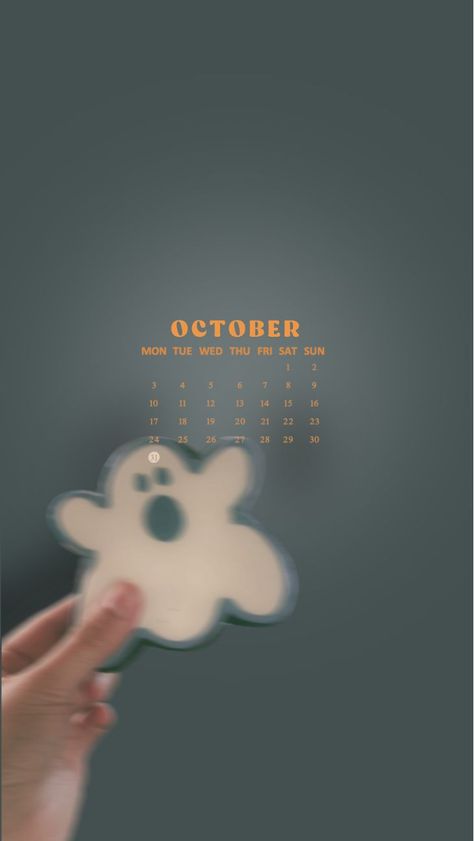 Calendario. Calendar. Cookie. Galleta. Azul. Blue. Aesthetic. Vintage. Halloween. Spooky. October. Octubre. 2022. Organizer. Pinterest girl. Design. Fonts. Diseño. October Backgrounds, Blue Aesthetic Soft, Aesthetic October, October Vibes, Spooky Vintage, Backgrounds Blue, Calendar 2022, Calendar Wallpaper, Halloween Spooky