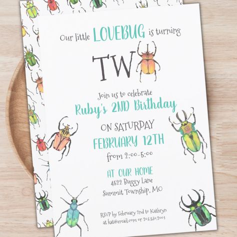 Bumblebee Party, Kids Invitation, Insects Theme, Pretty Watercolor, Kids Birthday Themes, Birthday Kids, Childrens Birthday Party, Cute Pastel, Birthday Invitations Girl