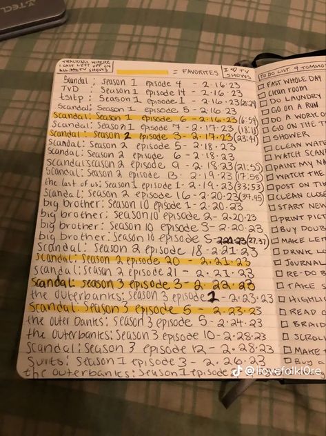 Best Episodes Of Tvd List, Scandal Season 1, Journal Materials, Scrap Journal, Doing Laundry, Clean Room, Write It Down, Episode 5, Journal Writing