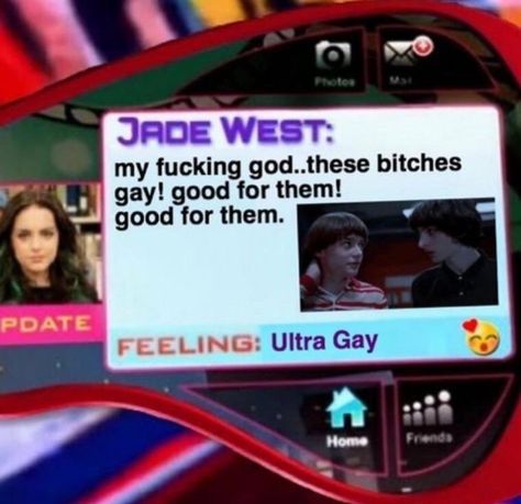 Victorious The Slap Tweets, Pear Phone, Hello Kitty Live Wallpaper, Literal Legend, Icarly And Victorious, Bored Jar, Funny Spanish Jokes, The Slap, Jade West