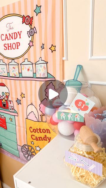 The Magic Playbook on Instagram: "Sweet times ahead!

Our newest fabric pretend play scene is here! Your kiddos will proudly own and operate their own pretend candy shop, where every day is a sweet adventure! Get yours today at the link in our stories and let the fun begin!" Candy Shop Dramatic Play, Mc Ideas, Let The Fun Begin, Dramatic Play, Store Front, Candy Shop, Pretend Play, Cotton Candy, The Magic