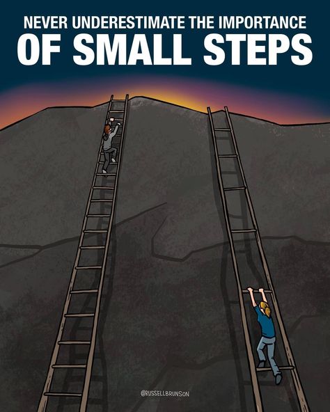 Small Steps Quotes, Steps Quotes, Russell Brunson, Reality Of Life Quotes, Strong Mind Quotes, Motivational Quotes For Students, Small Steps, Good Motivation, Motivation Success