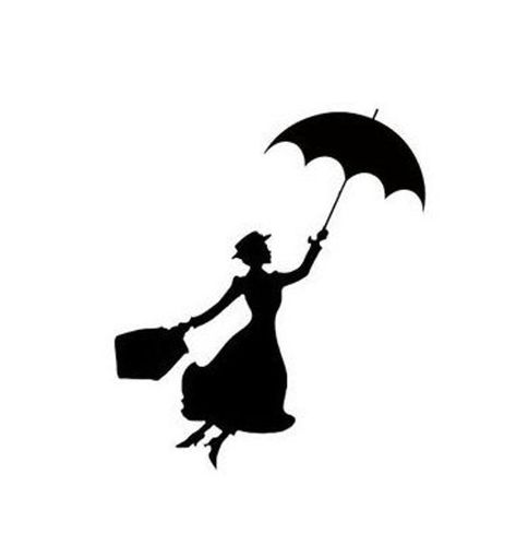 Mary Poppins Silhouette, Silhouettes Disney, Disney Art Diy, Decal Disney, Disney Mary Poppins, Magic Band Decals, Disney Decals, Disney Magic Bands, Disney Silhouettes